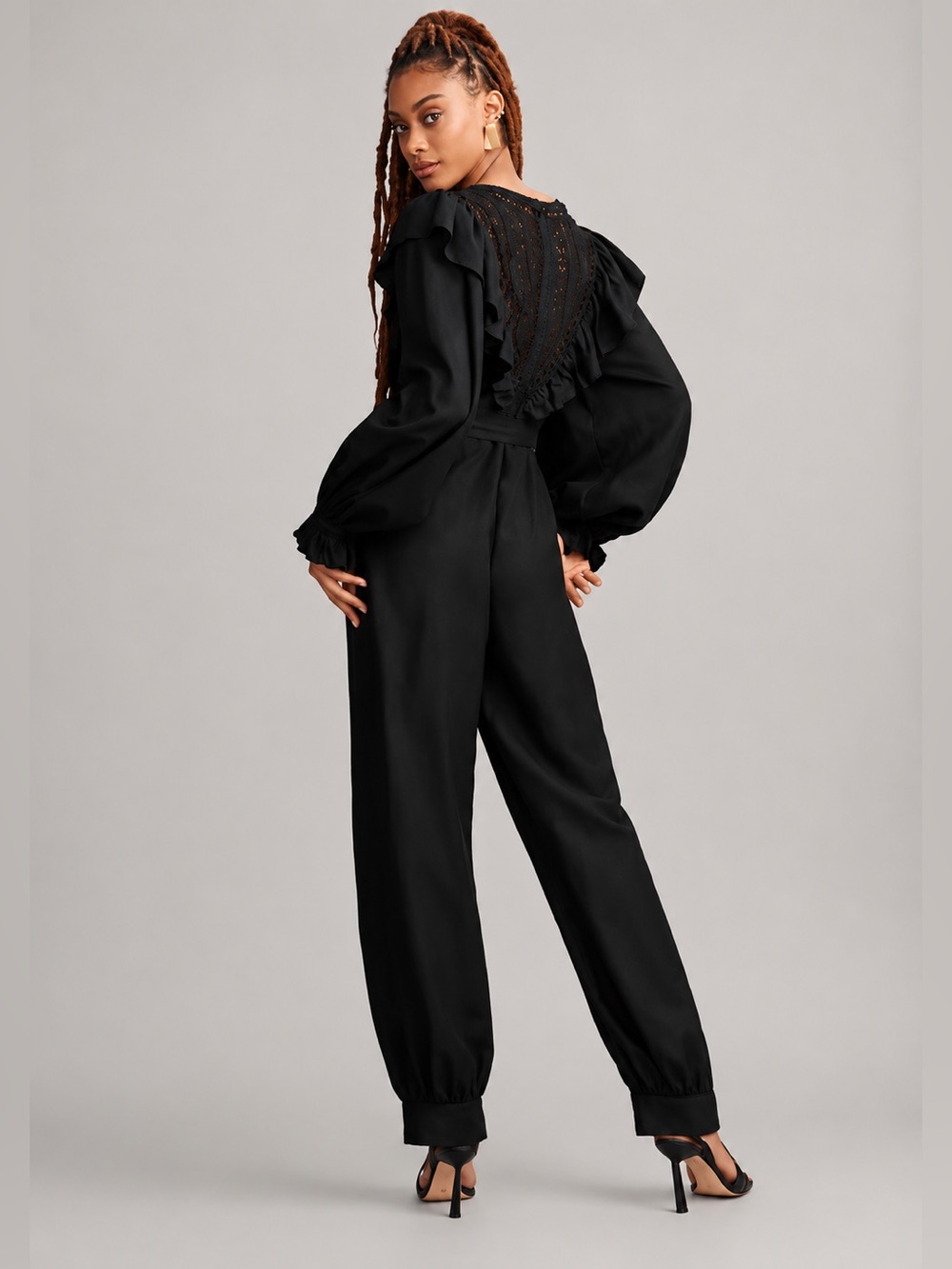 FARM Rio Lace Ruffle Jumpsuit - Picture 2 of 14